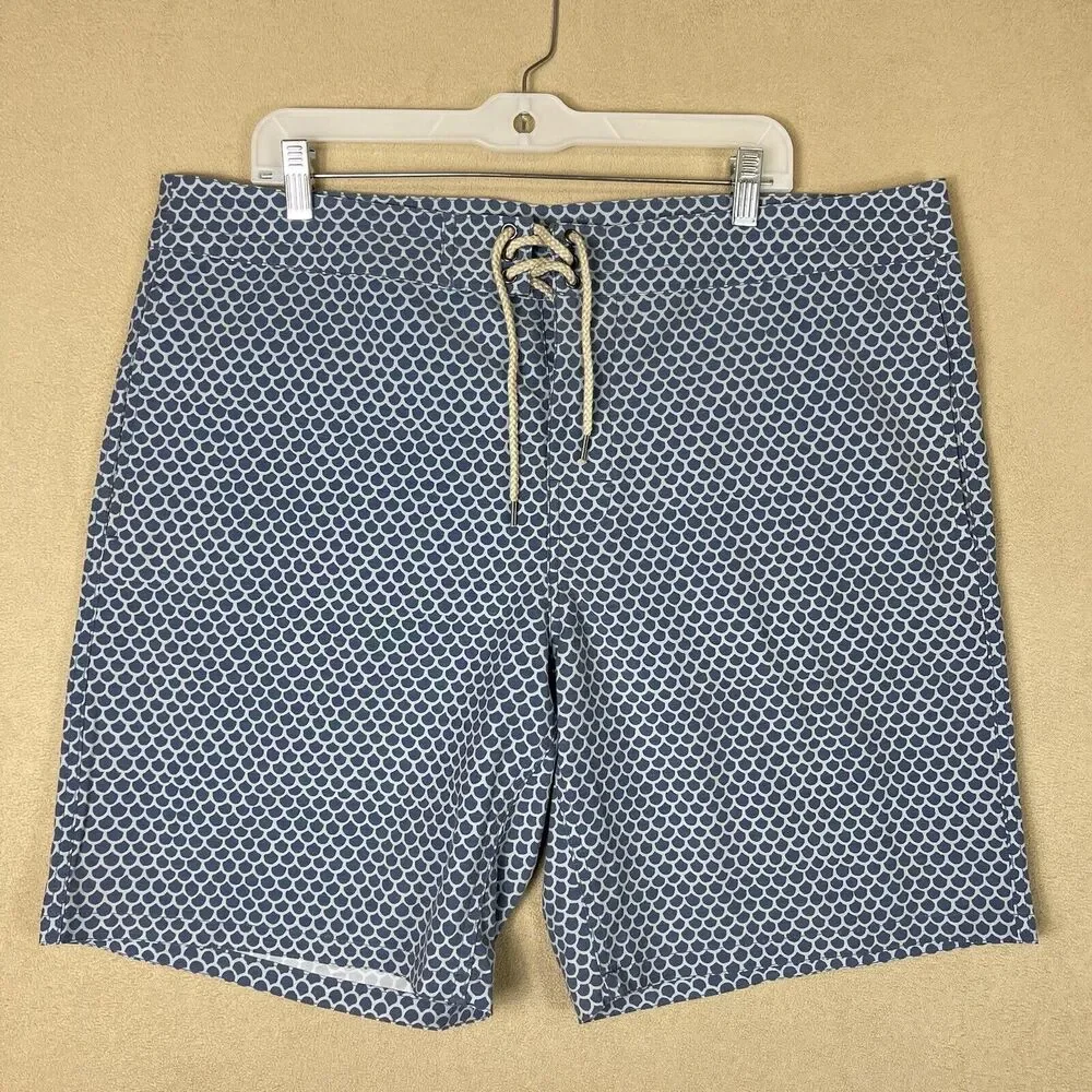 Faherty‎ Shorts Mens 38 Blue Beacon Swim Trunk Board Shorts Beach Preppy Adult